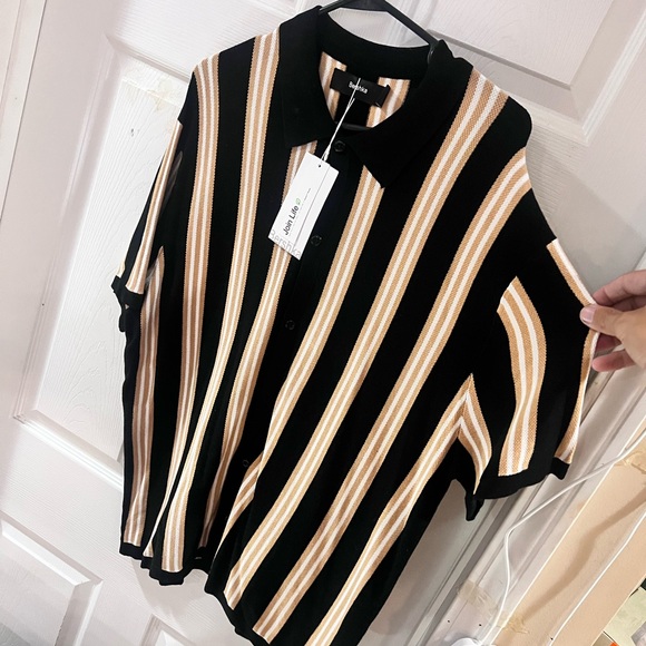 Bershka ASOS Striped button Up M - Picture 1 of 5